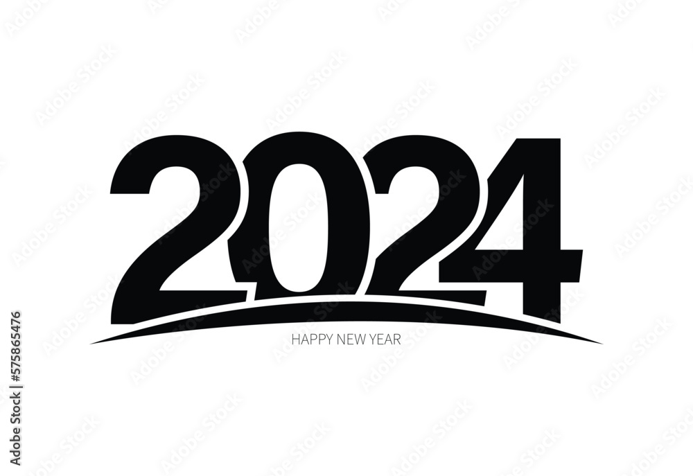 Happy New Year 2024 Text Design. 2024 Number logo design for Brochure design template, card, banner Isolated on white background. Happy New Year 2024 Text Design. 2024 Number logo design for Brochure design template, card, banner Isolated on white background.