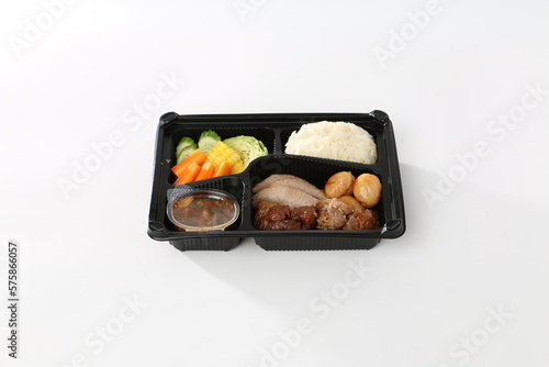 rice with pork grilled bento set - Thai food style