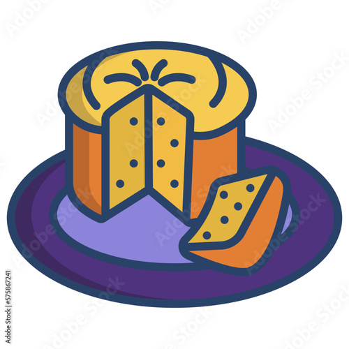 Panettone sweet icon
