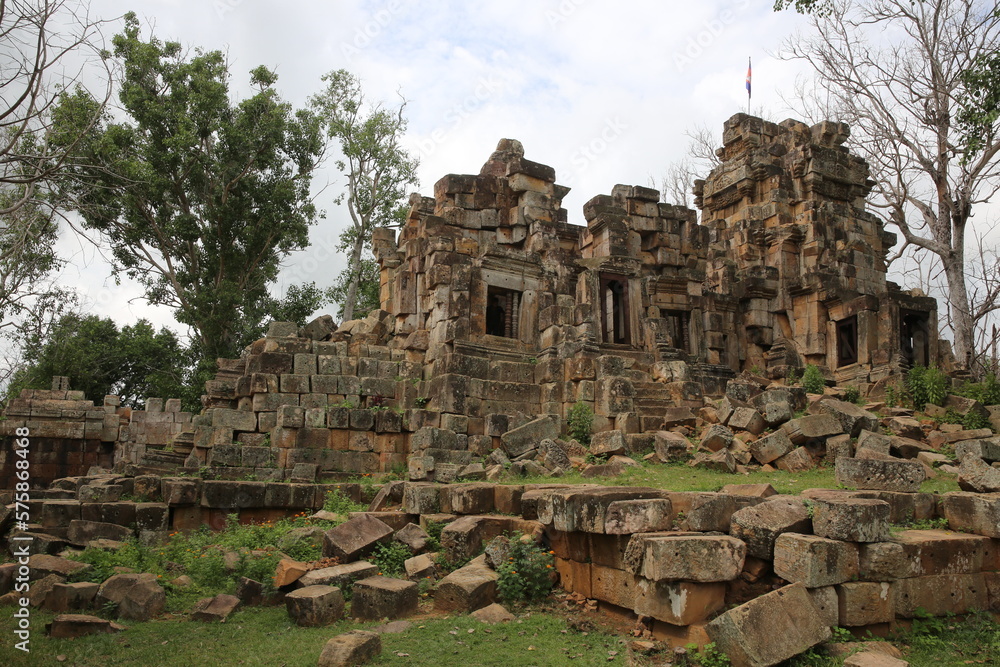 Wat Ek Phnom Khmer temple. Cambodia.
