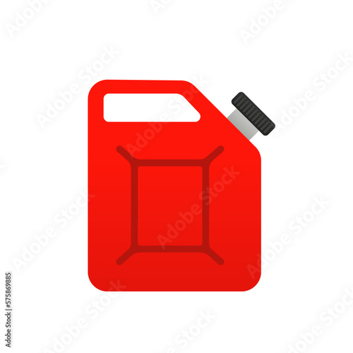Canisters for the transportation of gasoline. Gasoline cylinder gas tank fuel container. Vector illustration