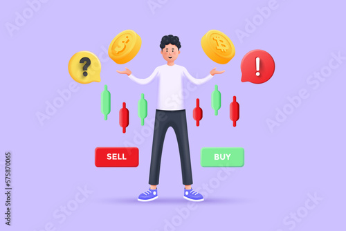 Cryptocurrency transaction and Mobile banking infographic. Stylized Cartoon Character Exchange Bitcoin Crypto Currency to USD Cash. International money transfer 3D vector illustration