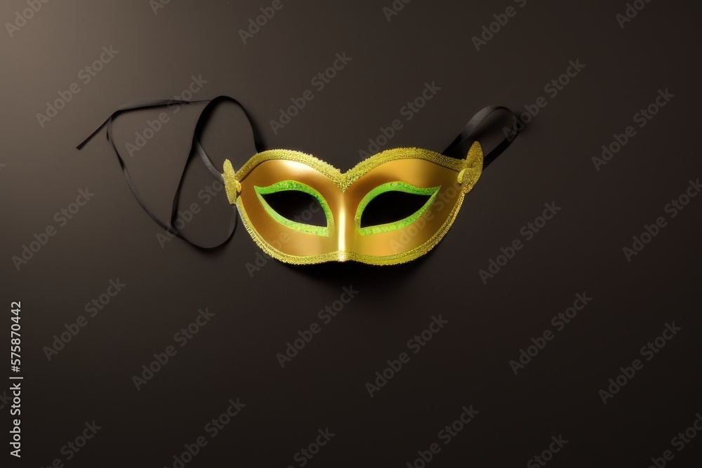 carnival mask on black background created with generative AI carnival mask on black background created with generative AI