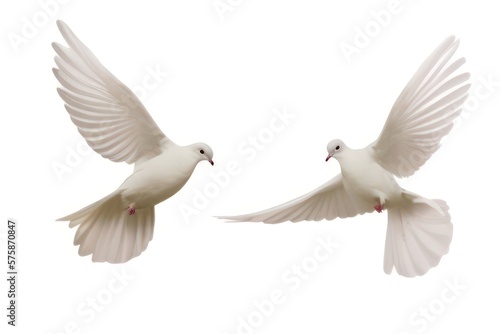 white dove flying created with generative AI © shital