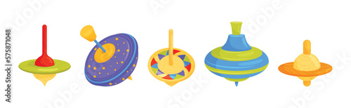 Spinning Top Toy Balancing on the Tip Vector Set