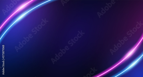 Abstract neon background, glowing rays, blue and pink. Backdrop for postcards and banners, for business and posters, billboards, websites and covers, vector illustration for graphic design