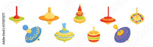 Spinning Top Toy Balancing on the Tip Vector Set