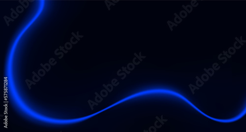 Abstract dark background, glowing blue wave. Backdrop for postcards and banners, for business and posters, billboards, websites and covers, vector illustration for graphic design