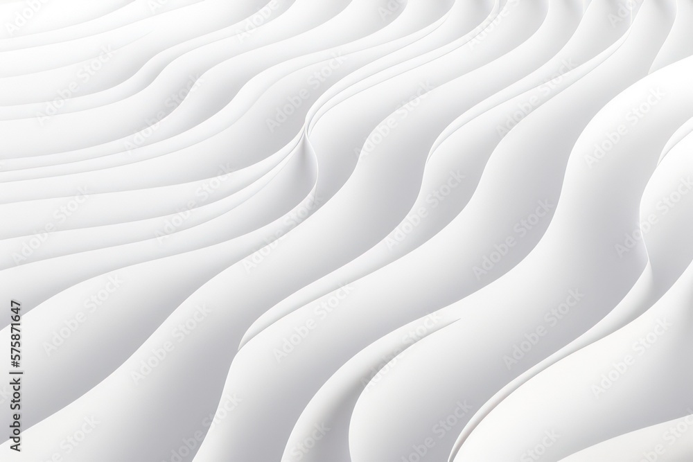 Obraz premium white abstract wavy background created with generative AI