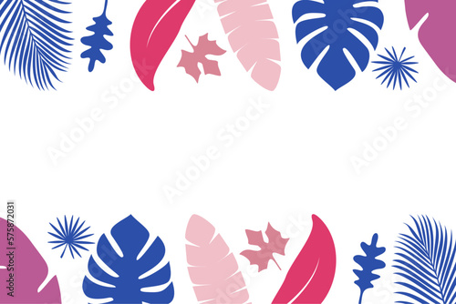 floral and leaf seamless pattern background