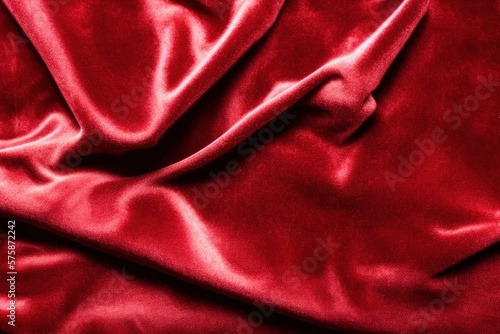 red velvet cloth background, red fabric created with generative AI