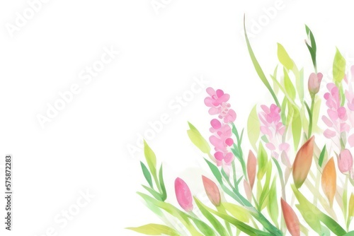 watercolor flower background created with generative AI