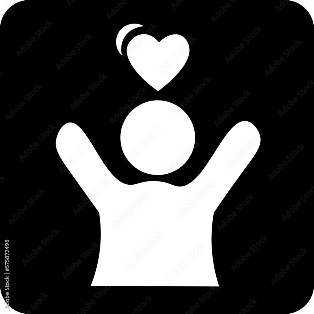 Obraz premium Simple Volunteer Activity Icon