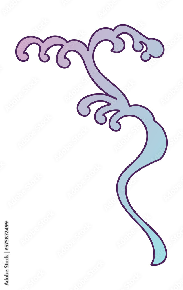 Luxury oriental ocean wave