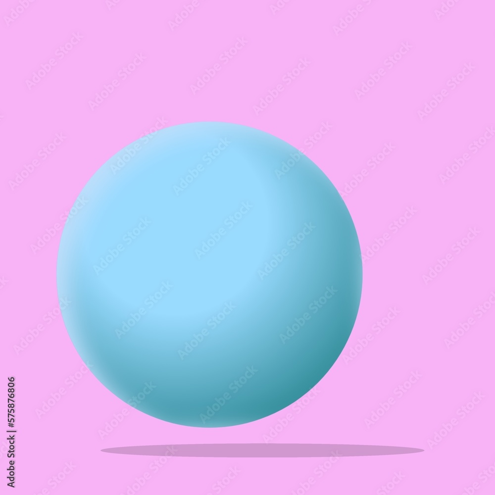 pink 3d crystal ball illustration