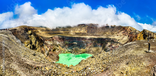 The crater lake of Santa Ana Volcano or Ilamatepec in El Salvador, Central America