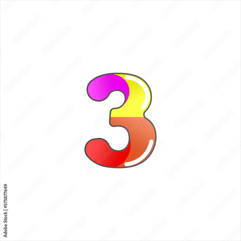 Memphis Number Style Memphis Number Style