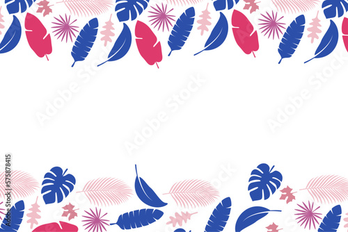 floral and leaf seamless pattern background
