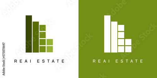 Minimalist logo real estate. Can be used for building logos, businesses and more