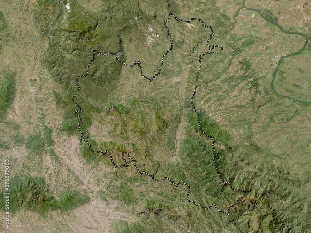 Zajecarski, Serbia. Low-res satellite. No legend Zajecarski, Serbia. Low-res satellite. No legend