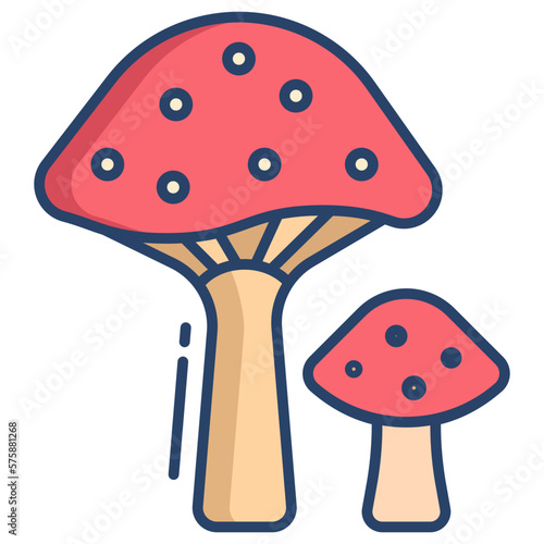 Edible mushroom icon