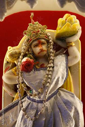 Jalaram Prathna hindu temple, Leicester. Hanuman murthi. United kingdom. photo