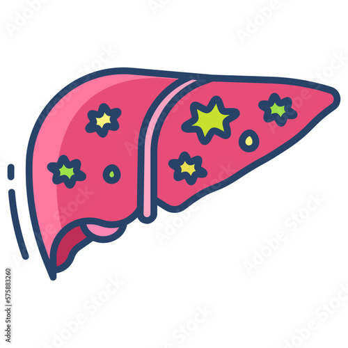 Outline cirrhosis icon