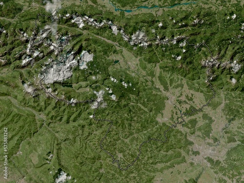 Gorenjska, Slovenia. High-res satellite. No legend photo