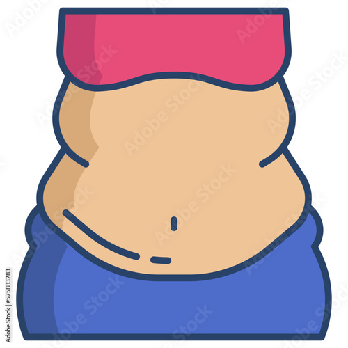 Outline Fat belly icon