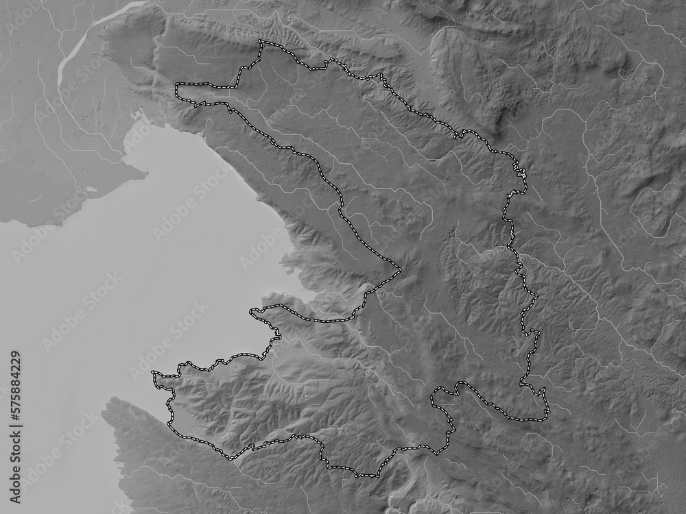 Obalno-kraska, Slovenia. Grayscale. No legend Obalno-kraska, Slovenia. Grayscale. No legend