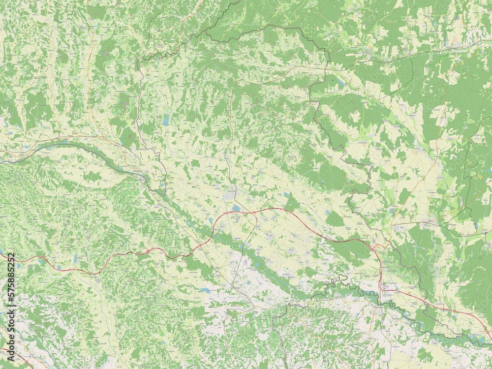 Pomurska, Slovenia. OSM. No legend Pomurska, Slovenia. OSM. No legend