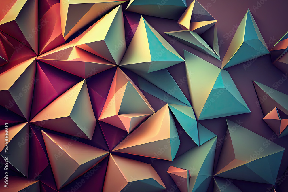 abstract geometric background created with Generative AI technology abstract geometric background created with Generative AI technology