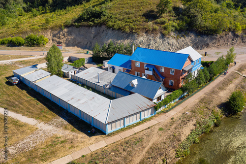 Southern Urals, Krasnousolsk Resort: Bogoroditse-Tabynsky female Orthodox Monastery. Aerial view. photo