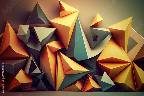 triangle wallpaper art created with Generative AI technology