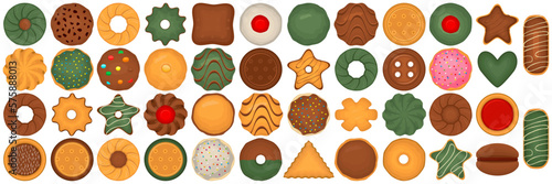 Big set homemade cookie different taste in pastry biscuit