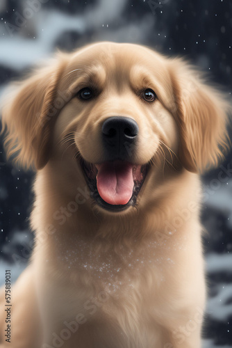 Generative AI illustration of funny dog.