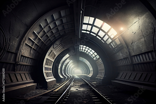 3d render of underground tunnel
