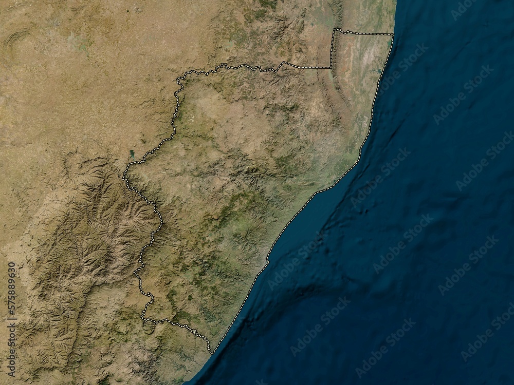 KwaZulu-Natal, South Africa. Low-res satellite. No legend