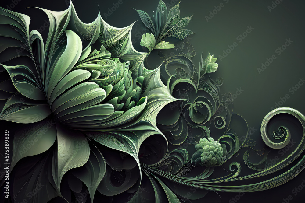 abstract floral background created with Generative AI technology abstract floral background created with Generative AI technology