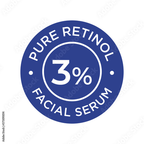 Pure retinol icon. Facial serum. Three percent.