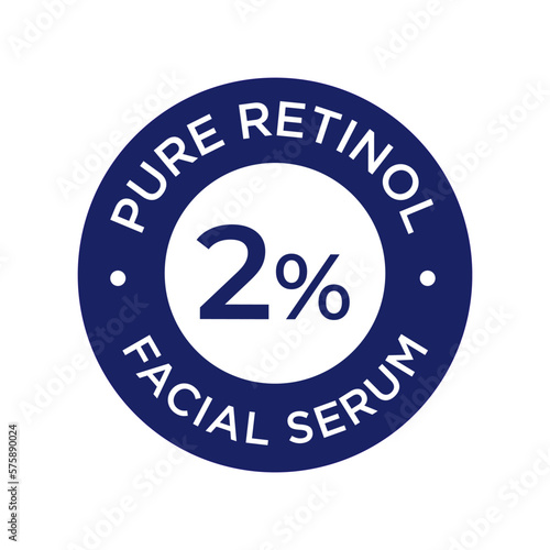 Pure retinol icon. Facial serum. Two percent.