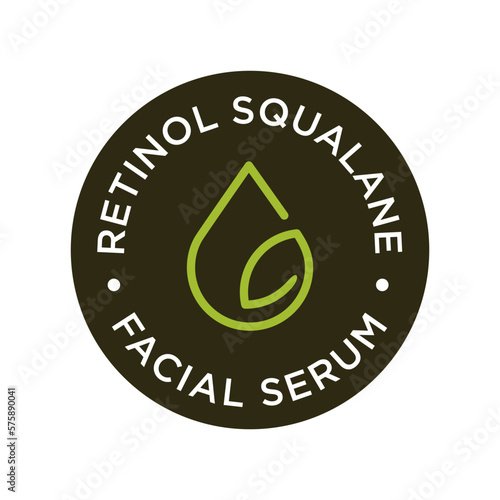 Retinol squalane icon. Facial serum.