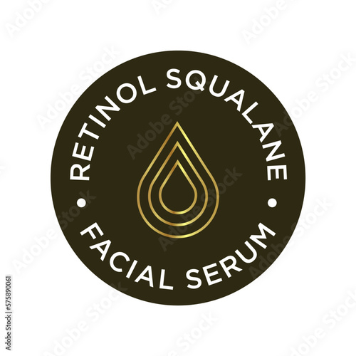 Retinol squalane icon. Facial serum.