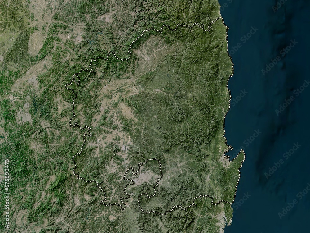 Gyeongsangbuk-do, South Korea. Low-res satellite. No legend