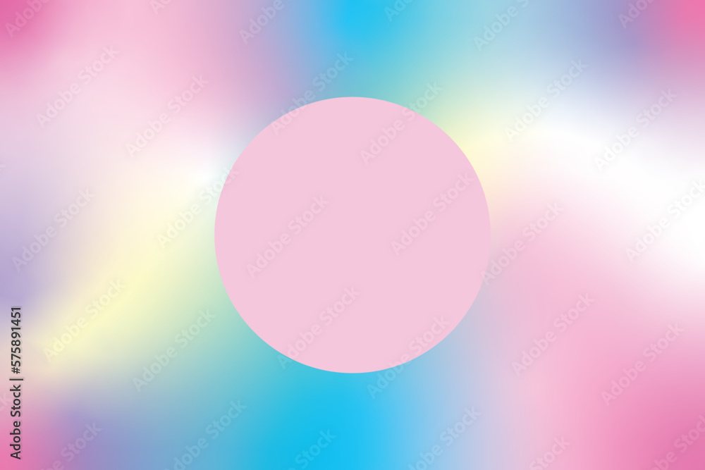 pastel holographic background, circle, pink background