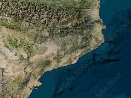 Cataluna, Spain. Low-res satellite. No legend