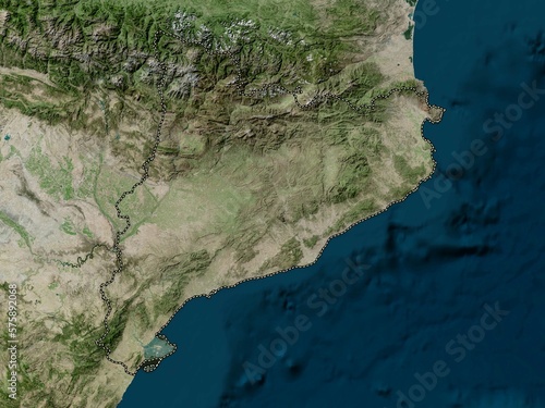 Cataluna, Spain. High-res satellite. No legend