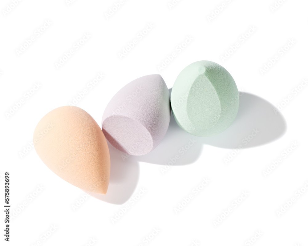Make up tool for applying cosmetics product. Beauty blender. Sponge isolated on white background