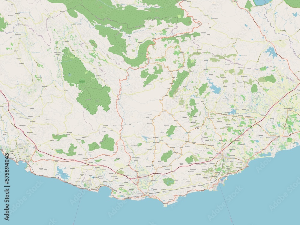Fototapeta premium Matara, Sri Lanka. OSM. No legend