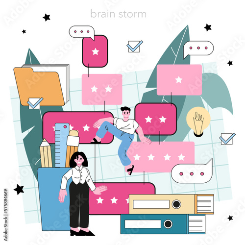 Idea concept. Creative innovations or solutions generation. Thoughtfulness